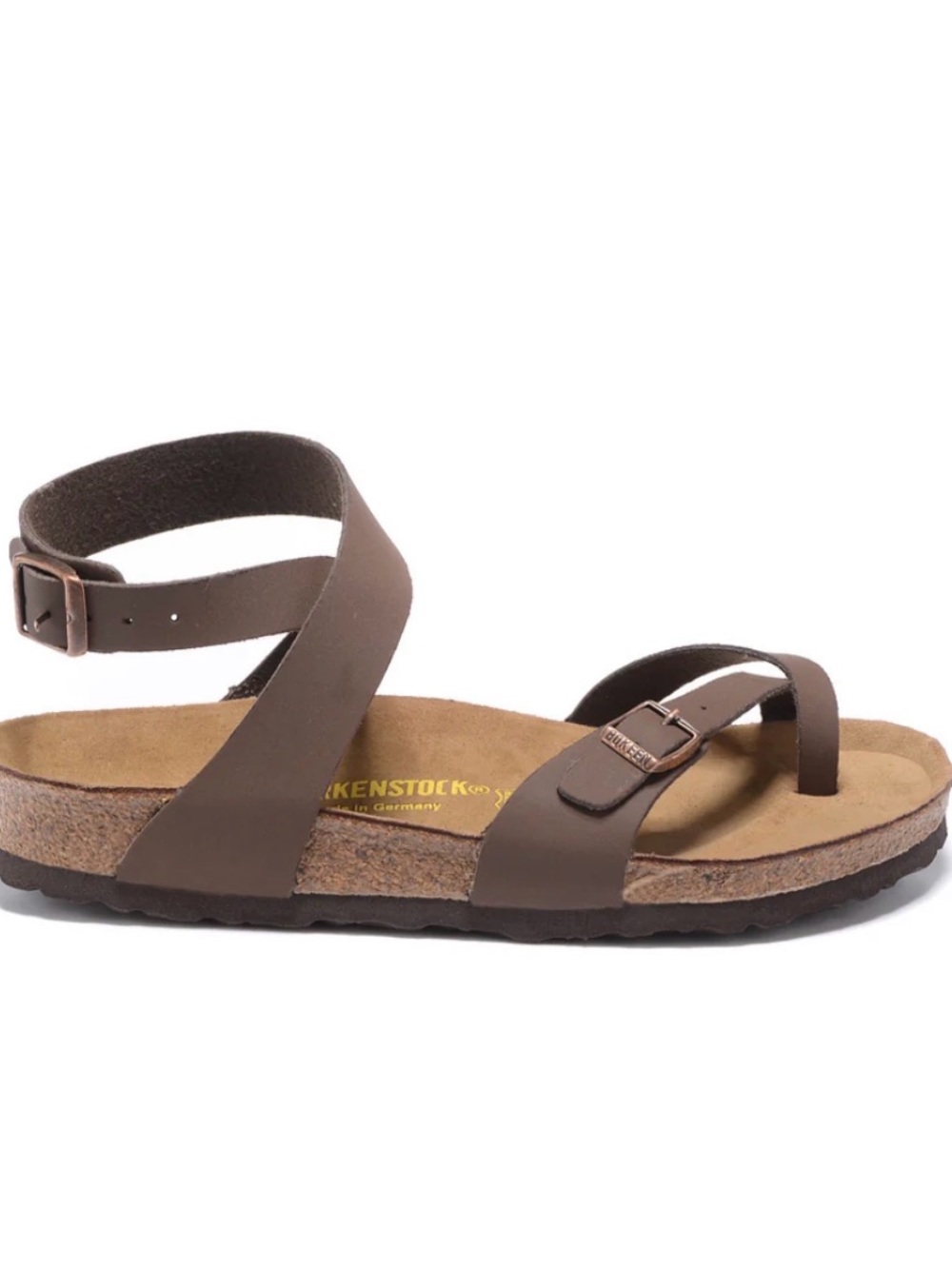 Size 42 Birkenstock Women's Yara Sandals in Habana Brown